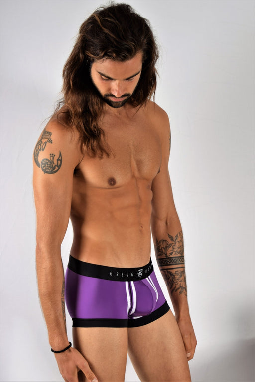 Gregg Homme Boxer Brief Push Up 2.0 Mini Boxers Padded Purple 142505 117 - SexyMenUnderwear.com