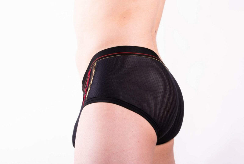 Gregg Homme Boxer Brief Traveler With Mesh Panel Black 132005 67 - SexyMenUnderwear.com