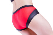 Gregg Homme Boxer Brief Two-Timer Faux Leather-Look Red 130305 71 - SexyMenUnderwear.com