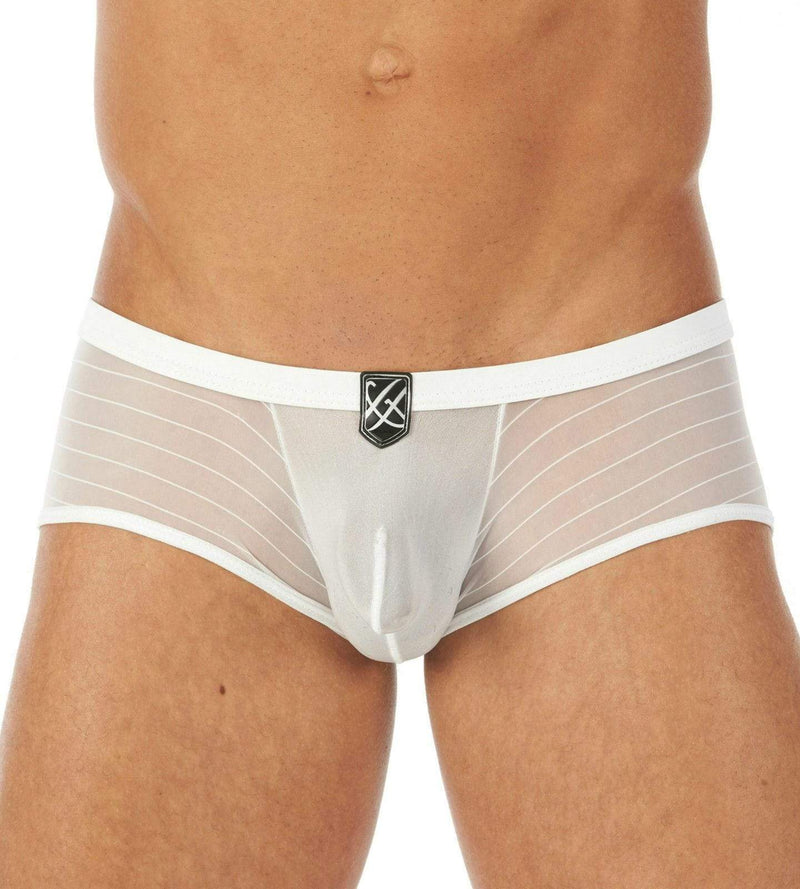 Gregg Homme Boxer Briefs ShowOff Sexy see-through undies White 121505 104 - SexyMenUnderwear.com
