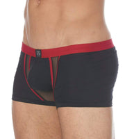 Gregg Homme Boxer Cheeky Mesh Enhancer Pouch Black 132355 73 - SexyMenUnderwear.com