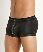 GREGG HOMME Boxer Diablo Studded Fetish Faux Leather Boxer Brief 142905 125 - SexyMenUnderwear.com