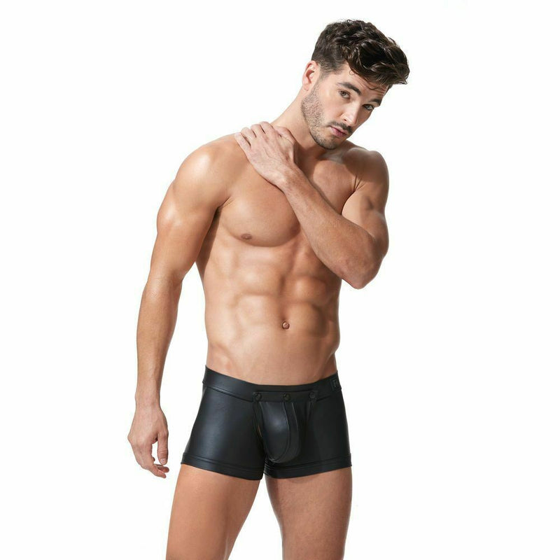 GREGG HOMME Boxer Trunk Crave Leather Look Bottomless Butt Exposed 152655 53 - SexyMenUnderwear.com
