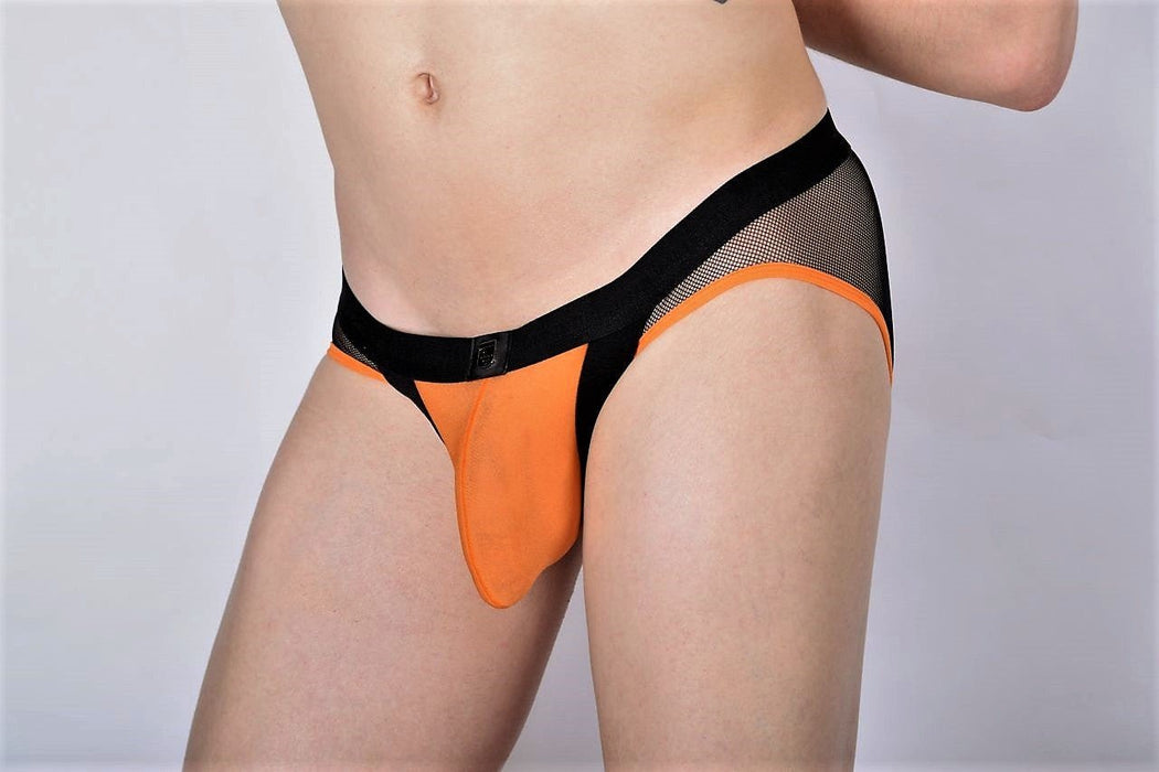 Gregg Homme Brief Avant-Garde See-Through Mesh Slip Orange 160403 94 - SexyMenUnderwear.com