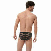 Gregg Homme Brief HighLine Sheer Italian Fabric Mesh Romantic Black 160203 56 - SexyMenUnderwear.com