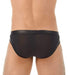 Gregg Homme Brief Two-Timer Leather Look Slip Black 130303 71 - SexyMenUnderwear.com