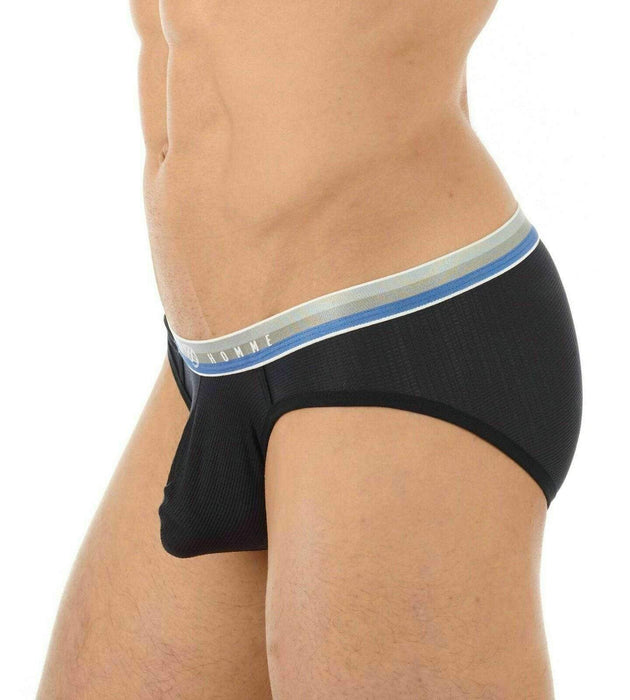 Gregg Homme Briefs Beau Semi-Sheer AirJet Underwear Black 130903 66 - SexyMenUnderwear.com