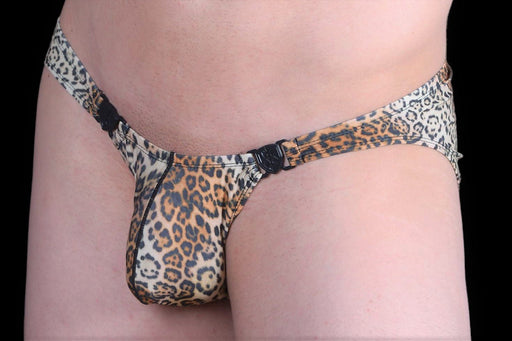 Gregg Homme Briefs Desire Slips Detachable Buckle Leopard 140403 70 - SexyMenUnderwear.com