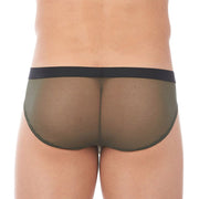 Gregg Homme Briefs Erupt Enhancer Maximizer European Sheer Mesh Khaki 140003 169 - SexyMenUnderwear.com