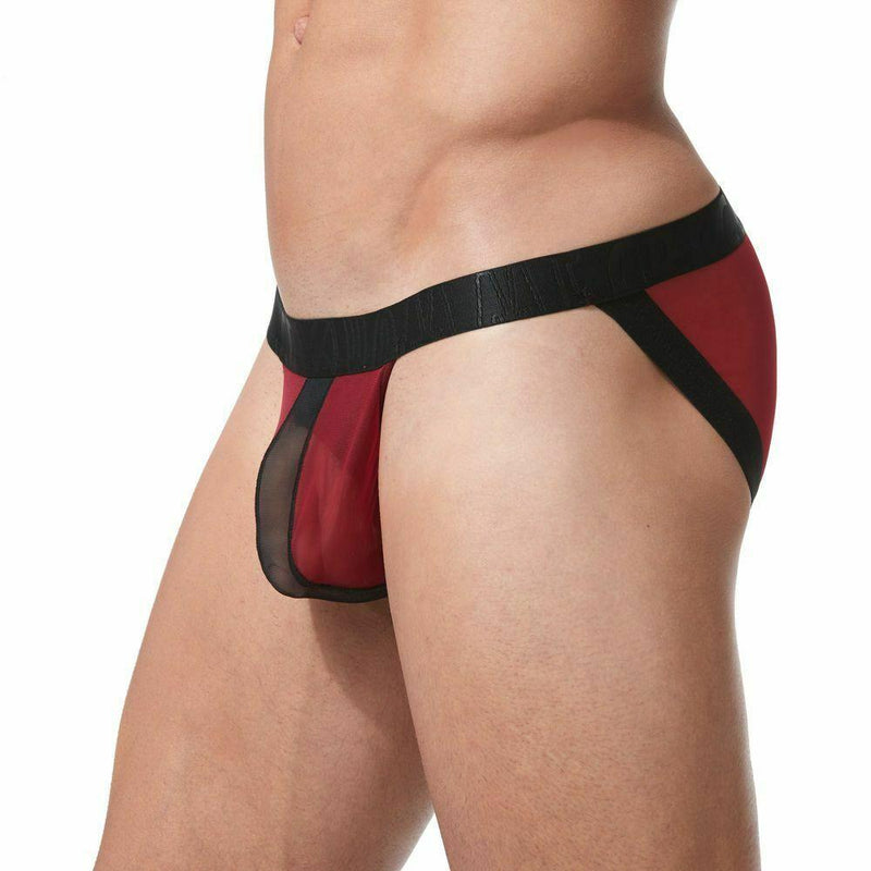 GREGG HOMME Briefs Temptation Super Mesh Unsnaps It Red 152103 108 - SexyMenUnderwear.com