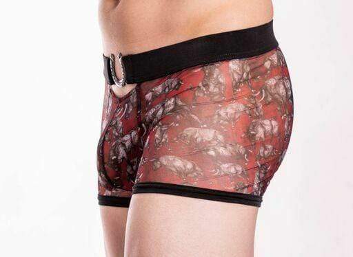Gregg Homme Charger see-through Sheer Maxi Boxer Bull Small To Medium HS05 130 - SexyMenUnderwear.com