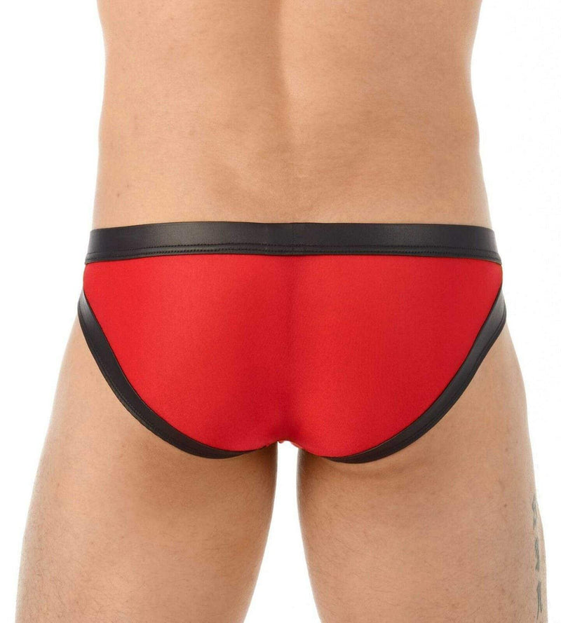 GREGG HOMME Gregg Homme Brief Two-Timer Faux Leather  Slip Red 130303 106