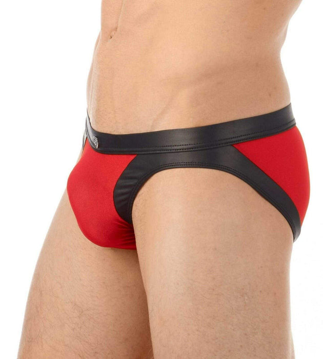 GREGG HOMME Gregg Homme Brief Two-Timer Faux Leather  Slip Red 130303 106