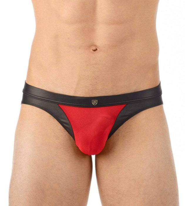 GREGG HOMME Gregg Homme Brief Two-Timer Faux Leather  Slip Red 130303 106