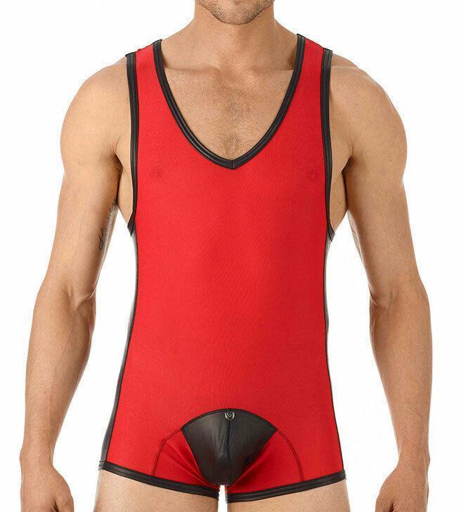 GREGG HOMME Gregg Homme Singlet Two-Timer Leather Look Hyperstrech red 130368 105