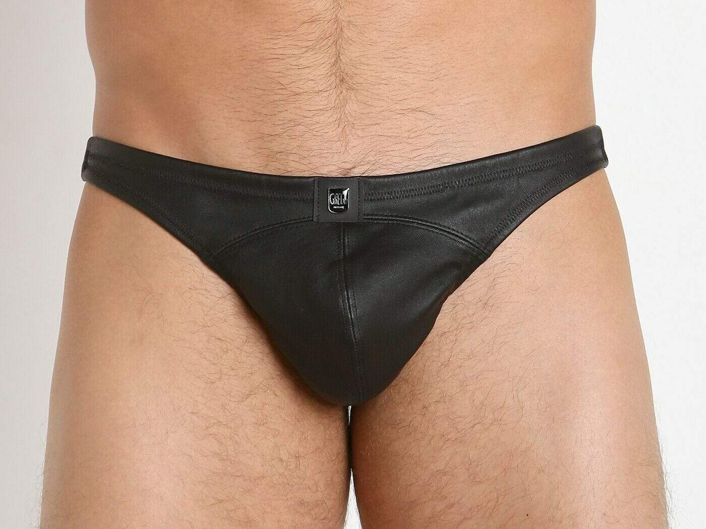 XS GREGG HOMME Thong Genuine Tangas 100% Real-Leather Black 132704 75 —  SexyMenUnderwear.com