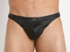 GREGG HOMME XS GREGG HOMME Thong Genuine Tangas 100% Real-Leather Black 132704 122