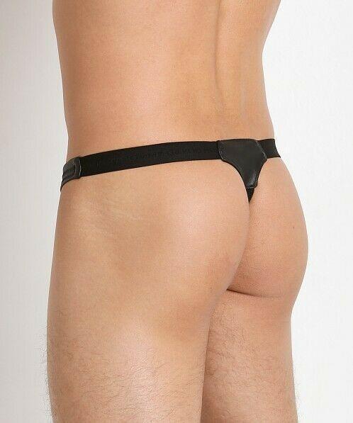 GREGG HOMME GREGG HOMME Thong Genuine Tangas 100% Real-Leather Black 132704 122