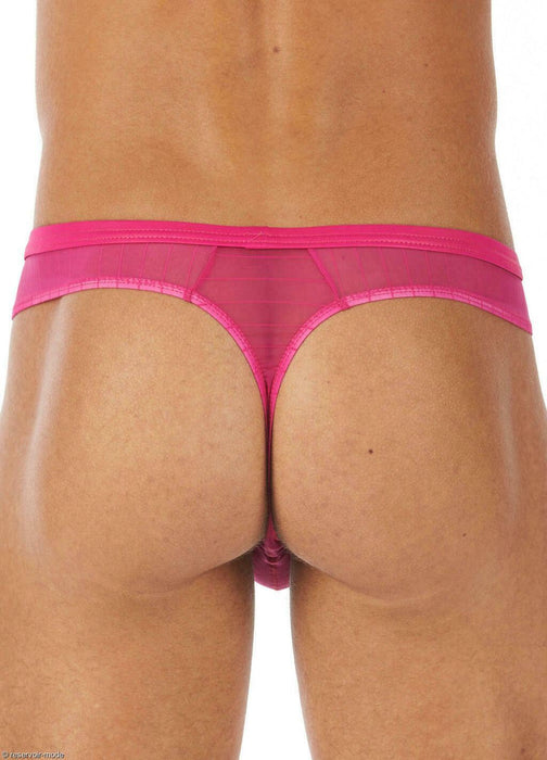 XS Gregg Homme mens Thong Showoff erotic contoured pouch Tangas Pink 121504 179c