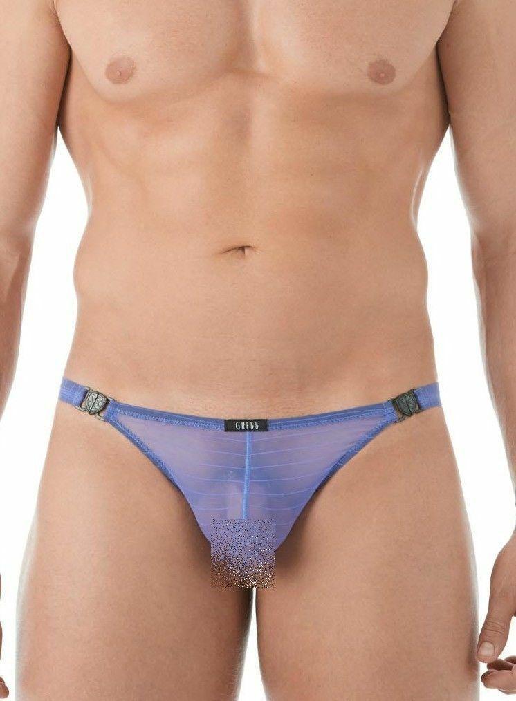 GREGG HOMME XS Gregg Homme Thong Suspender Mesh Detachable Clips Tangas Purple XS 142804 145