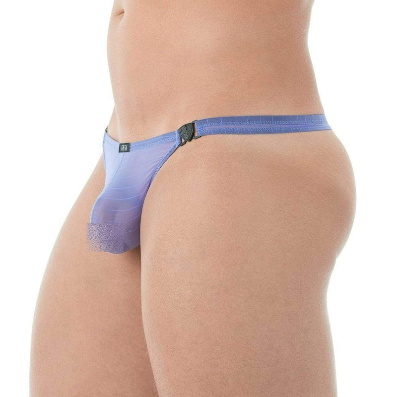 GREGG HOMME XS Gregg Homme Thong Suspender Mesh Detachable Clips Tangas Purple XS 142804 145