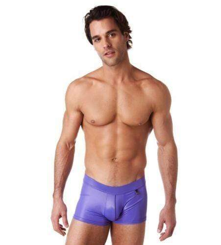 GREGG HOMME Gregg Homme Trunk Boytoy Silky Rubber-Look Undies Purple 95055 27c