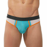 Gregg Homme Jock Challenger Sporty Mesh JockStrap White/Orange 170534 62 - SexyMenUnderwear.com