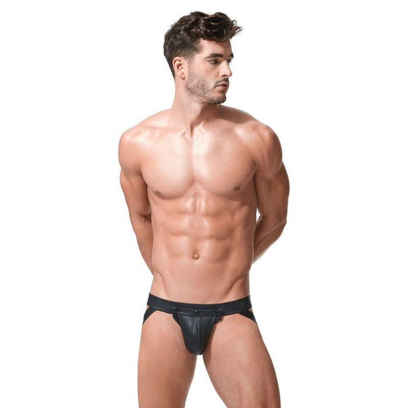 Gregg Homme Jock Crave Jockstrap Leather Look Detachable Pouch 152633 57 - SexyMenUnderwear.com