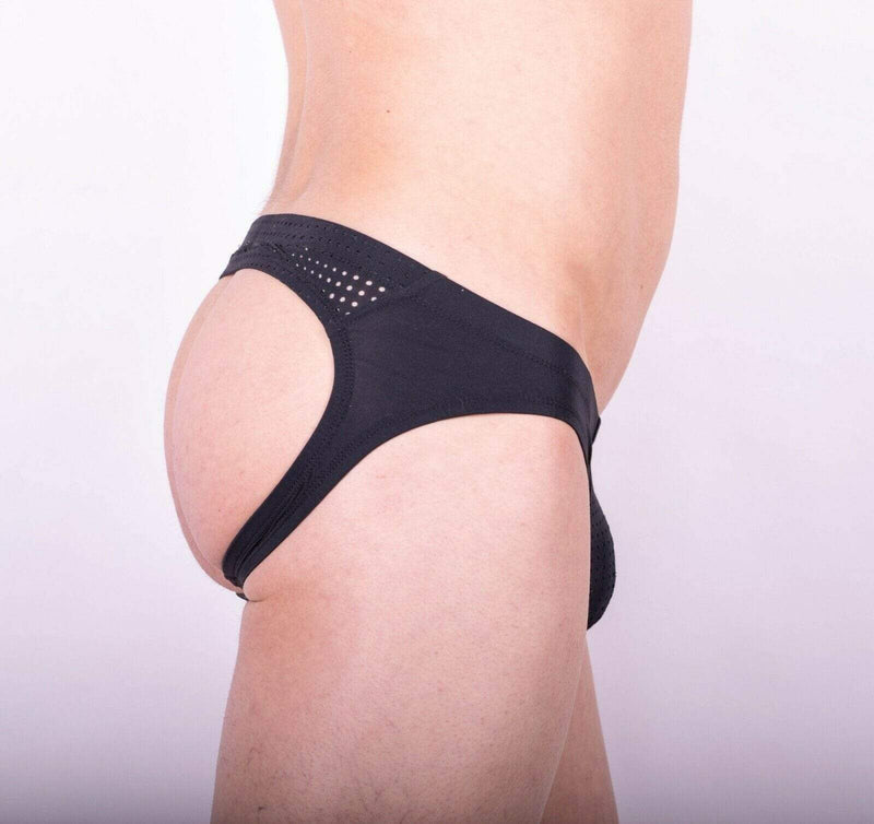 Gregg Homme Jock Drive Italian Mesh Jockstrap Black 142634 101 - SexyMenUnderwear.com