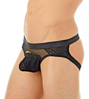 Gregg Homme Jock Tryst Velour Mesh Jockstrap Black 130134 129 - SexyMenUnderwear.com