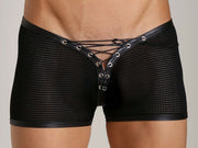 GREGG HOMME Lace Up Boxer Mesh Underwear Male 110605 162 - SexyMenUnderwear.com