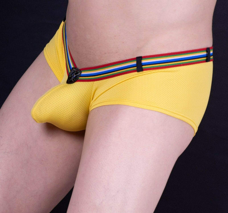Gregg Homme Mini Boxer Brief Lover-Boy C-Ring Yellow 122105 168 - SexyMenUnderwear.com
