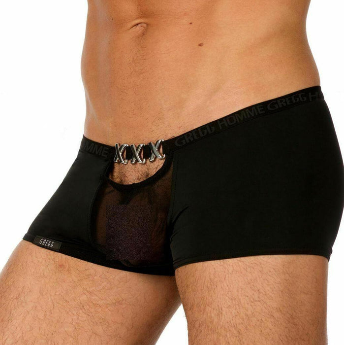GREGG HOMME PIMP Boxer Sensuel Transparent Romantic XXX Black 96605 161 - SexyMenUnderwear.com