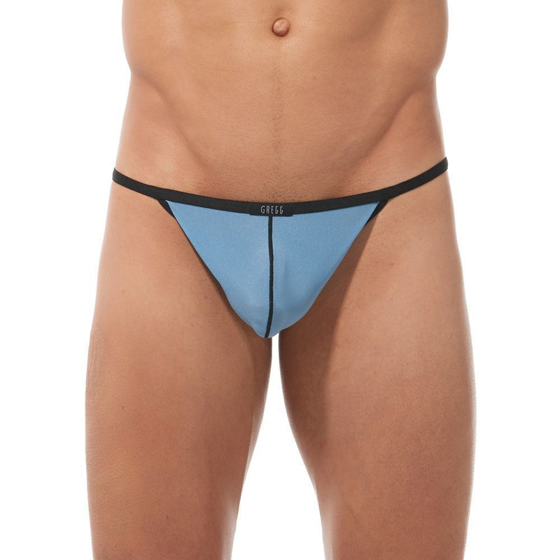 Gregg Homme Pouch Torridz HyperStretch C-Ring BackLess Strings Blue 87416 - SexyMenUnderwear.com