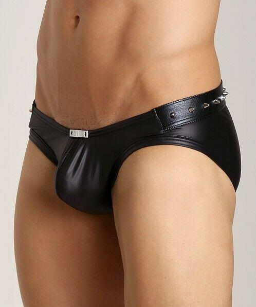 GREGG HOMME ROCKSTAR STUDDED LEATHER LOOK BRIEF 110003 132A - SexyMenUnderwear.com