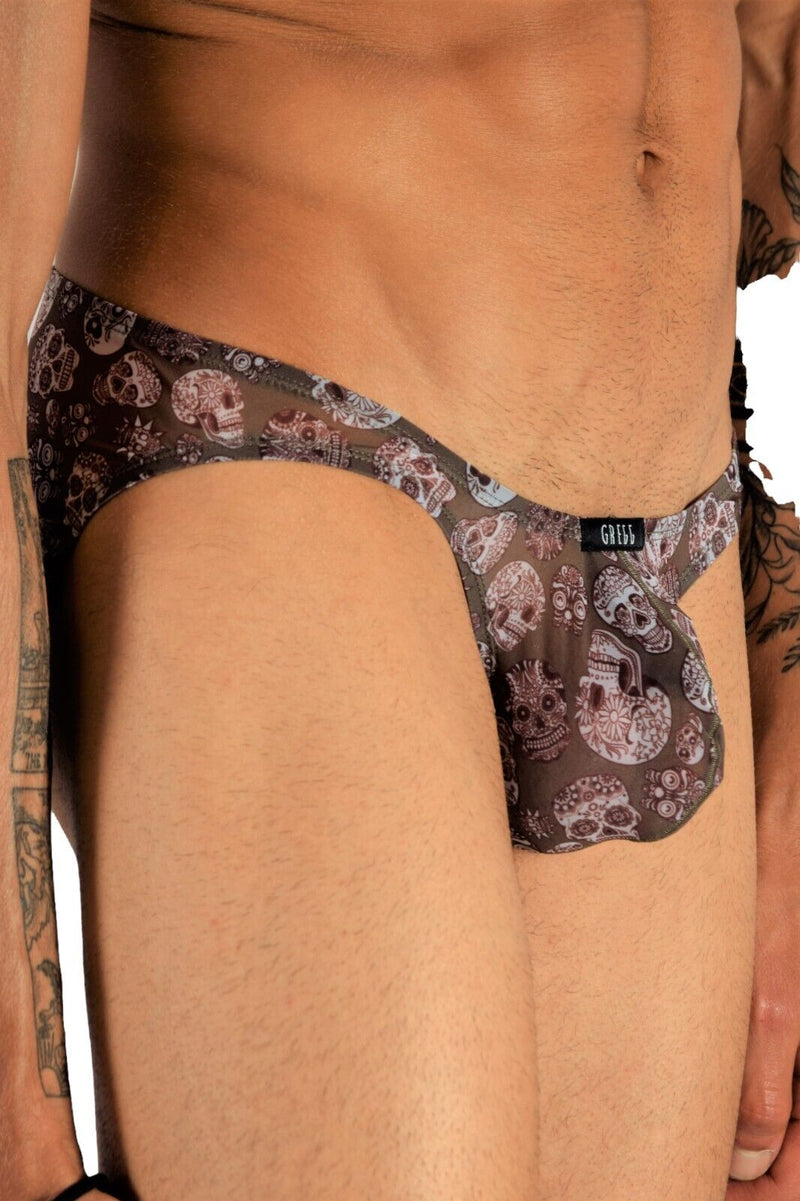 Gregg Homme SKULL Mens mini Briefs Slip C-ring 03 23b - SexyMenUnderwear.com