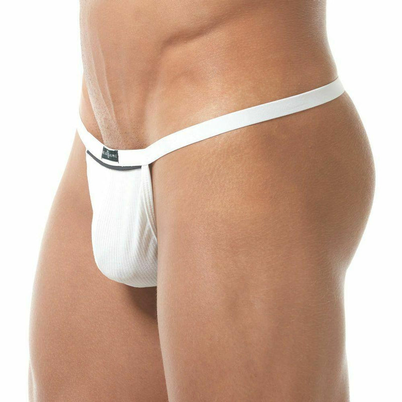 GREGG HOMME String Menz Ribbed Modal G-Strings Classic Look White 150714 114 - SexyMenUnderwear.com