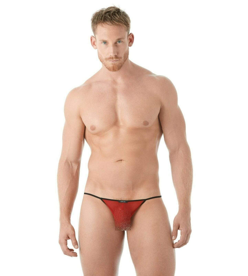 Gregg Homme String Player Mesh G-String For Men With T-back Red 143114 116 - SexyMenUnderwear.com