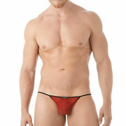Gregg Homme String Player Mesh G-String For Men With T-back Red 143114 116 - SexyMenUnderwear.com