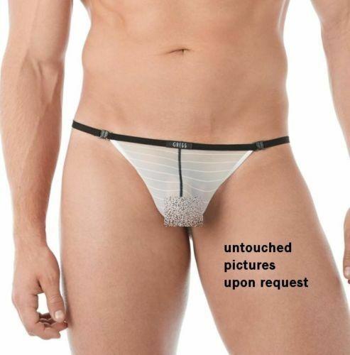 Gregg Homme String Suspender Mesh Detachable Clips on hips White 142814 123 - SexyMenUnderwear.com