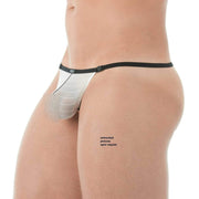 Gregg Homme String Suspender Mesh Detachable Clips on hips White 142814 123 - SexyMenUnderwear.com