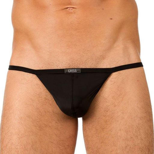 Gregg Homme String Wonder Ultra-Fine Gauge Microfiber Strings Black 96114 - SexyMenUnderwear.com