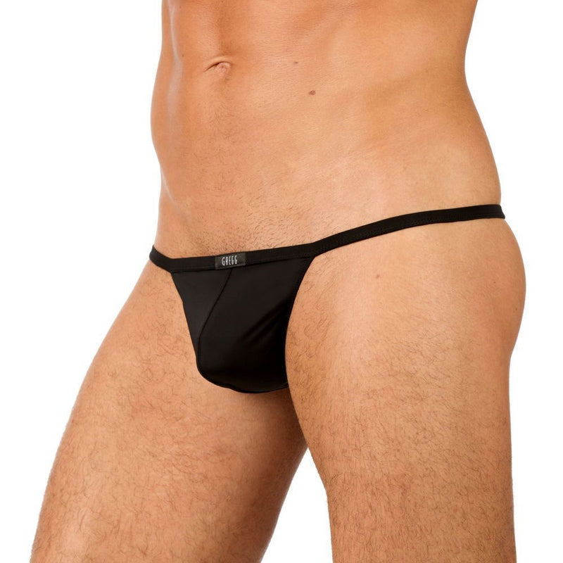 Gregg Homme String Wonder Ultra-Fine Gauge Microfiber Strings Black 96114 - SexyMenUnderwear.com