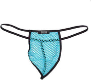 GREGG HOMME T-Back Strings Beyond Doubt Net Mesh G-String Aqua 110214 155 - SexyMenUnderwear.com