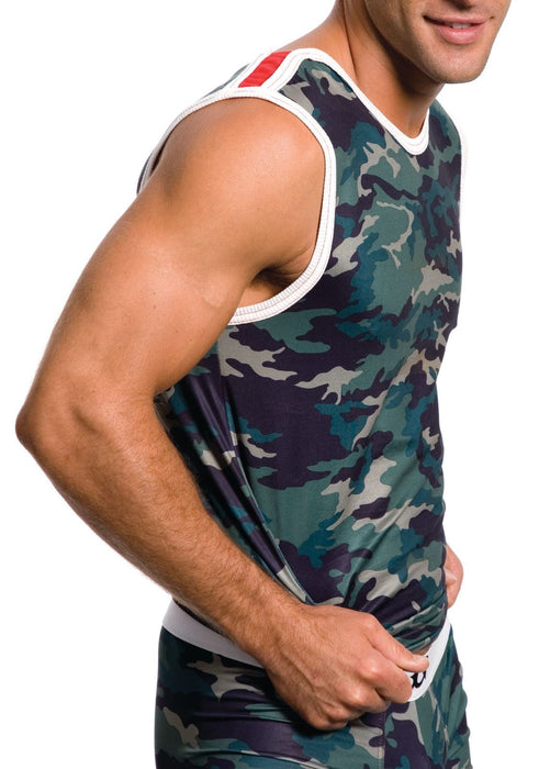 Gregg Homme Tanktop Camo Army Muscle Shirt Tank Top 67022 GT2 - SexyMenUnderwear.com