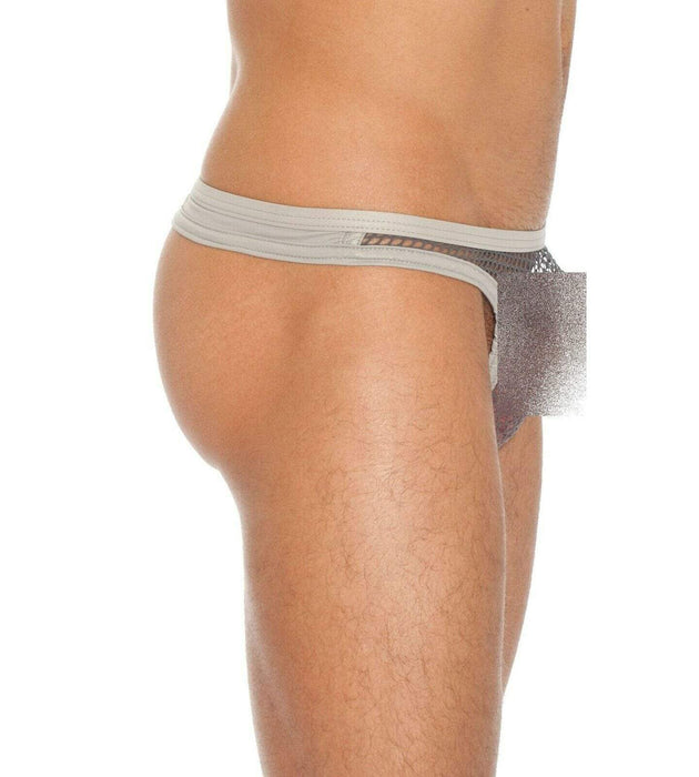 Gregg Homme Thong Beyond Doubt Mesh Fabric Tangas Pewter 110224 102 - SexyMenUnderwear.com