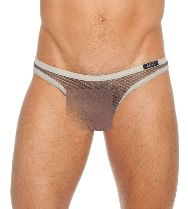 Gregg Homme Thong Beyond Doubt Mesh Fabric Tangas Pewter 110224 102 - SexyMenUnderwear.com