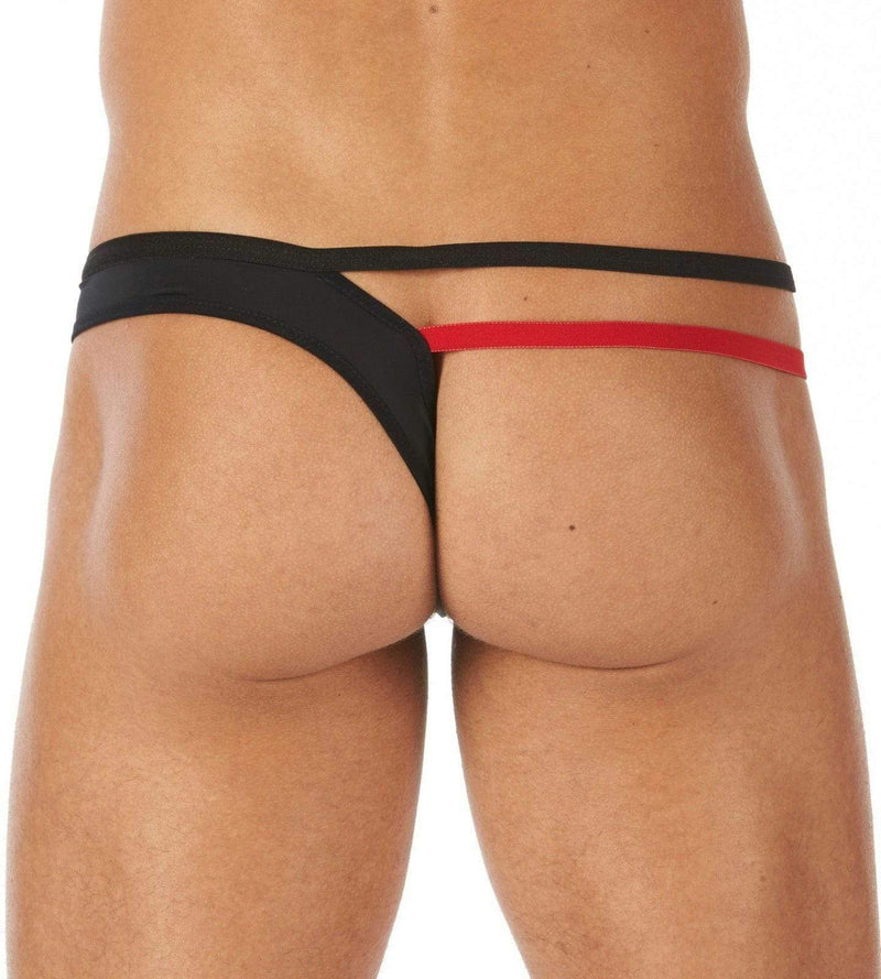 Gregg Homme Thong Cocky Asymmetric Tanga Metal Chains Black 120504 134 - SexyMenUnderwear.com