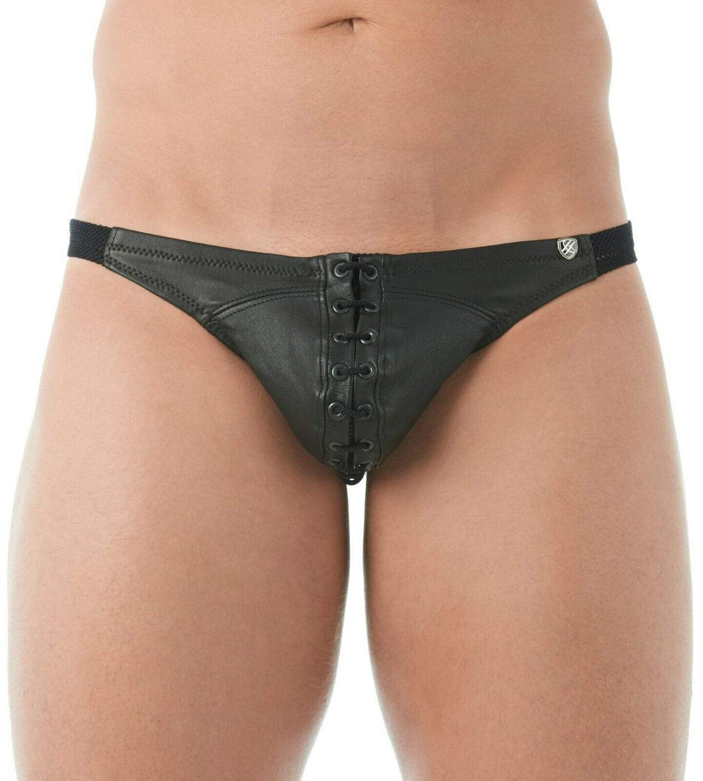 Gregg Homme Thong Player Real Leather Tangas Black 143104 6 —  SexyMenUnderwear.com