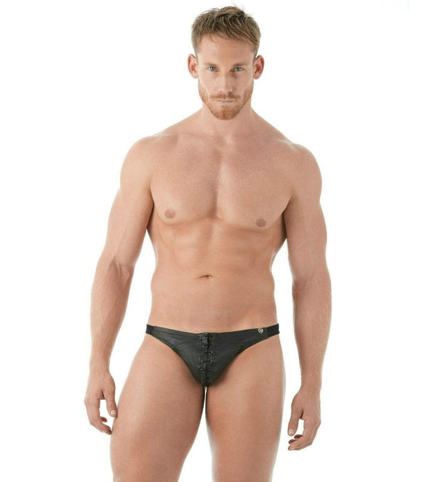 Gregg Homme Thong Player Real Leather Tangas Black 143104 6 - SexyMenUnderwear.com